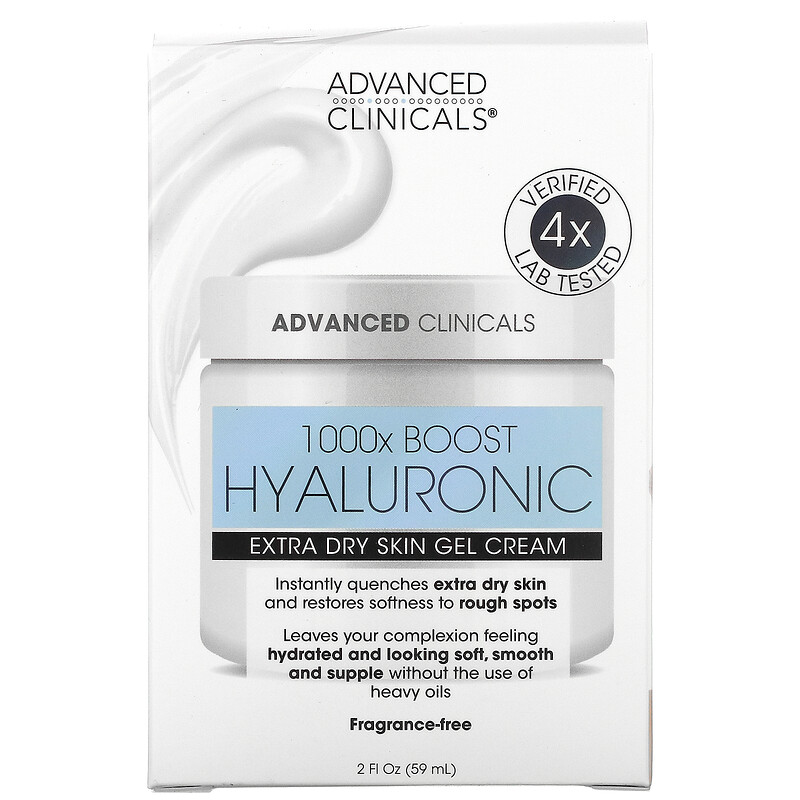 Advanced Clinicals, Hyaluronic, Extra Dry Skin Gel Cream, 2 fl oz (59