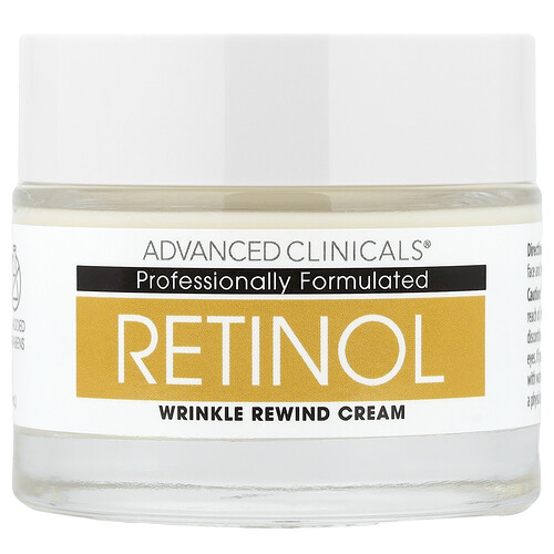 Advanced Clinicals Retinol, Wrinkle Rewind Cream, 2.5 fl oz (74 ml)