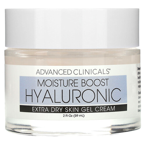 Advanced Clinicals Moisture Boost Hyaluronic, Extra Dry Skin Gel Cream , 2 fl. oz. (59 ml)