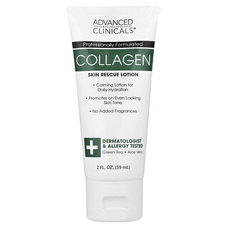 Advanced Clinicals, Colágeno, Loção para Resgate da Pele, Sem Perfume, 59 ml (2 fl oz)