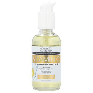 Advanced Clinicals, ビタミンC、ブライトニングボディオイル、112ml（3.8液量オンス）