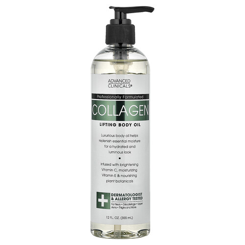 Advanced Clinicals Collagen, Lifting Body Oil, 12 fl oz (355 ml)