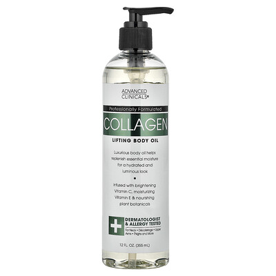 Advanced Clinicals, Colágeno, Aceite corporal reafirmante, 355 ml (12 oz. líq.)