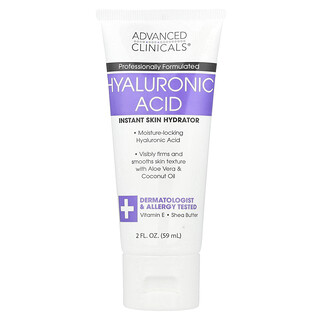 Advanced Clinicals, Asid Hyaluronik, Penghidrat Kulit Segera, 2 fl oz (59 ml)