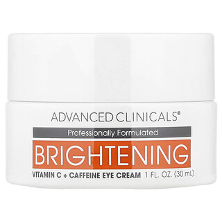 Advanced Clinicals, Crema iluminadora para el contorno de los ojos con vitamina C y cafeína, 30 ml (1 oz. líq.)