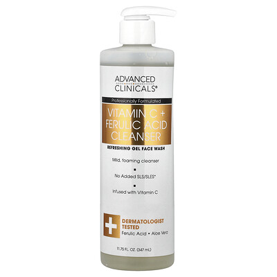 Product Image for Advanced Clinicals, Vitamin C + Ferulic Acid Cleanser, 11.75 fl oz (347 ml)