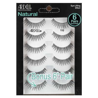 Ardell, Natural Lashes, 110, 6 Pairs