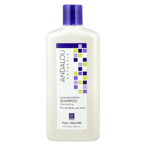 Andalou Naturals, Shampoo, volles Volumen, für Lifting, Körper und Glanz, Lavendel und Biotin, 11,5 fl. oz. (340 ml)