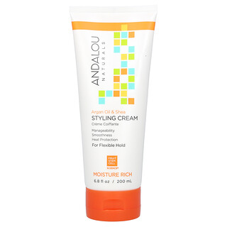 Andalou Naturals, 造型霜，摩洛哥坚果油和乳木果油，超保湿，6.8 液量盎司（200 毫升）