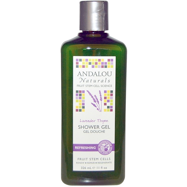 Andalou Naturals, Lavender Thyme Refreshing Shower Gel, 11 fl oz (326 ml) (Discontinued Item) 
