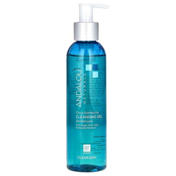 Andalou Naturals Citrus Kombucha Cleansing Gel, Clear Skin, 6 fl oz (178 ml)