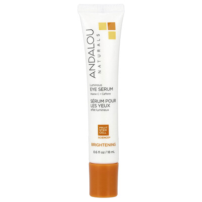 Product Image for Andalou Naturals, Luminous Eye Serum, Brightening, 0.6 fl oz (18 ml)