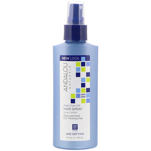 Отзывы о Андалу Натуралс, Argan Stem Cells Hair Spray, Age Defying, 6 fl oz (178 ml)
