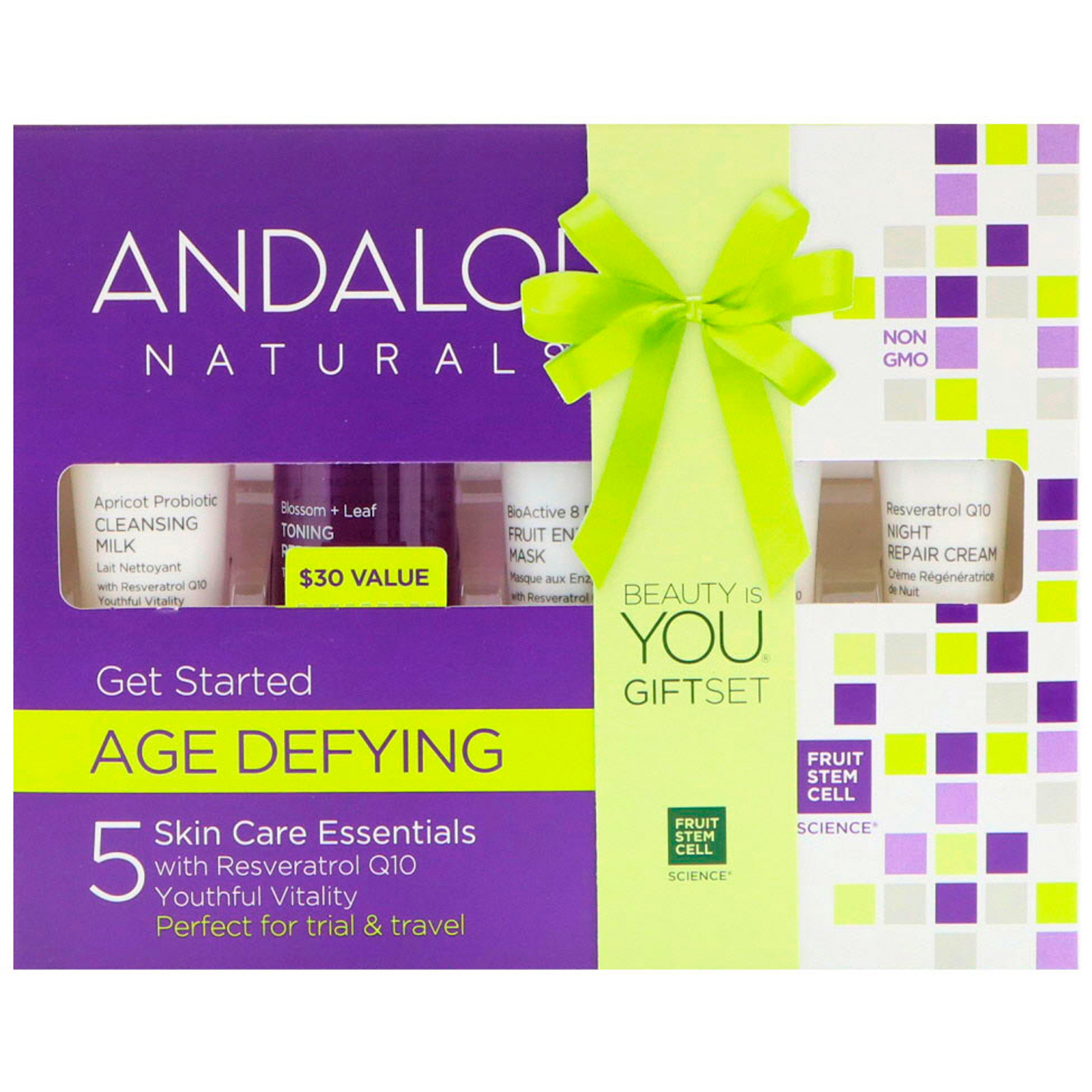 Andalou Naturals, Get Started, Age Defying, Skin Care Essentials, 5