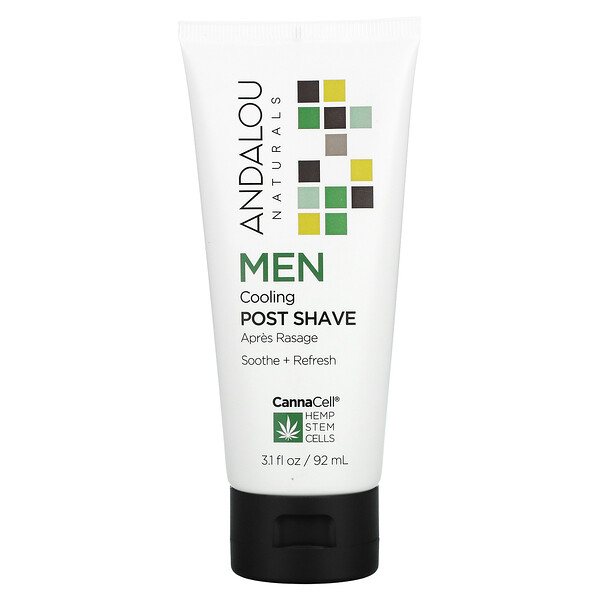 Andalou Naturals‏, CannaCell, Men, Cooling Post Shave, 3.1 fl oz (92 ml)