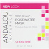 Andalou Naturals, 1000 Roses, Rosewater Beauty Mask, Sensitive, 1.7 oz (50 g)