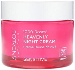 Andalou Naturals, 1000 Rosas, crema de noche Heavenly, Sensible, 1,7 fl oz (50 ml)