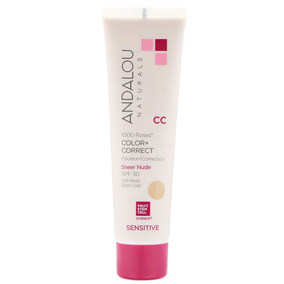 CC 1000 Roses, Color + Correct, Sensitive, SPF 30, Sheer Nude, 2 fl oz (58 ml)