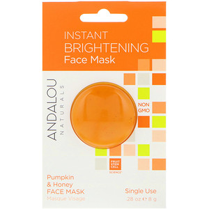 Отзывы о Андалу Натуралс, Instant Brightening Face Mask, Pumpkin and Honey, .28 oz (8 g)