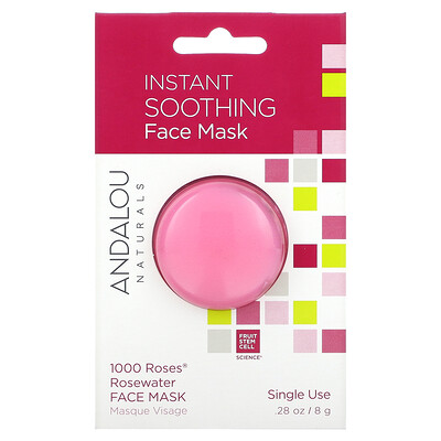 

Andalou Naturals Instant Soothing Beauty Face Mask 1000 Roses Rosewater 0.28 oz (8 g)