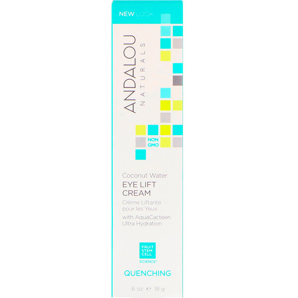 Andalou Naturals, ΠΠΎΠ΄ΡΡΠ³ΠΈΠ²Π°ΡΡΠΈΠΉ ΠΊΡΠ΅ΠΌ Π΄Π»Ρ Π³Π»Π°Π· Ρ ΠΊΠΎΠΊΠΎΡΠΎΠ²ΠΎΠΉ Π²ΠΎΠ΄ΠΎΠΉ, Quenching, 0,60 ΠΆ. ΡΠ½Ρ. (18 Π³)