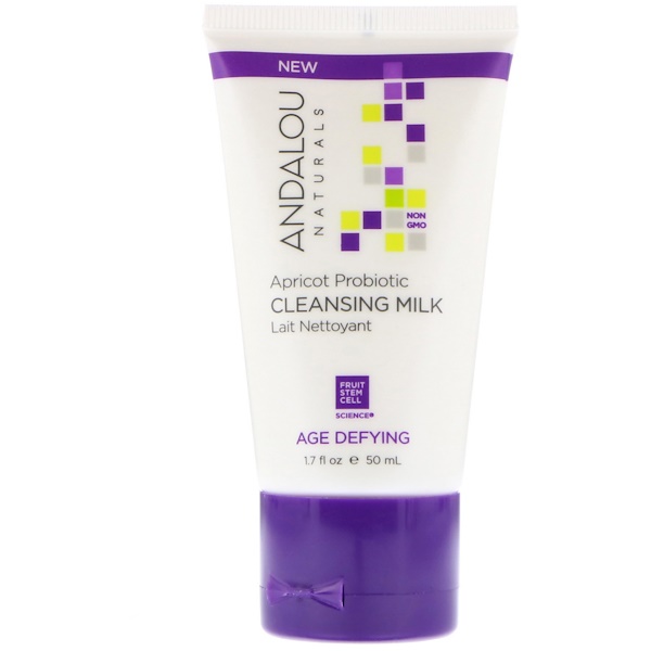 Andalou Naturals クレンジングミルク アプリコット プロバイオティック 加齢対策 1 7液量オンス 50 Ml Iherb
