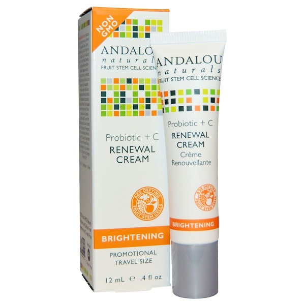 Andalou Naturals, Омолаживающий крем Probiotic + C, осветляющий, 12 мл