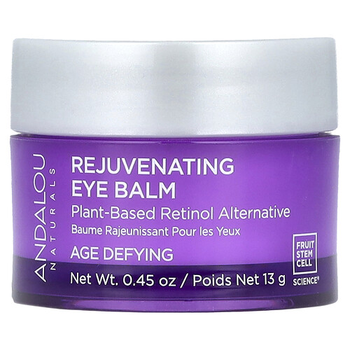 Andalou Naturals, Rejuvenating Eye Balm, Plant-Based Retinol Alternative, 0.45 oz (13 g)