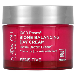 Andalou Naturals, 1000 Roses, Κρέμα Ημέρας Biome Balancing, για Ευαίσθητες Επιδερμίδες, 50 g