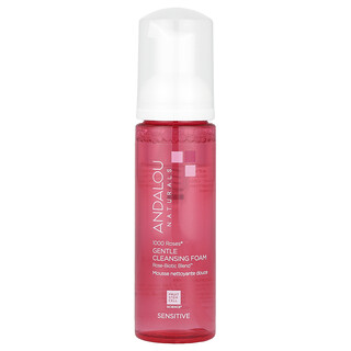 Andalou Naturals, 1000 Roses, Gentle Cleansing Foam, Sensitive, 5.5 fl oz (163 ml)