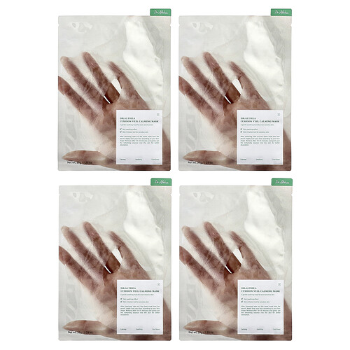 Dr. Althea, Cushion Veil Calming Beauty Mask, beruhigende Beauty-Maske, 4 Tuchmasken, je 35 g (1,23 oz.).
