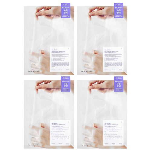 Dr. Althea, Jelly versiegelt Dewy Beauty Mask, Beauty-Maske, 4 Tuchmasken, je 28 g (0,99 oz.).