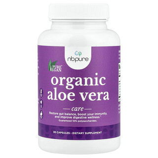 NB Pure, Aloe vera orgánico, 300 mg, 30 cápsulas