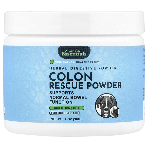 Animal Essentials Colon Rescue Powder, For Dogs & Cats, 1 oz (30 g)