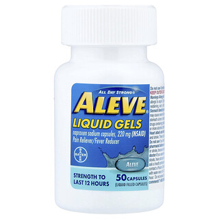 Aleve, Cápsulas de naproxeno sódico, Geles líquidos, 220 mg, 50 cápsulas