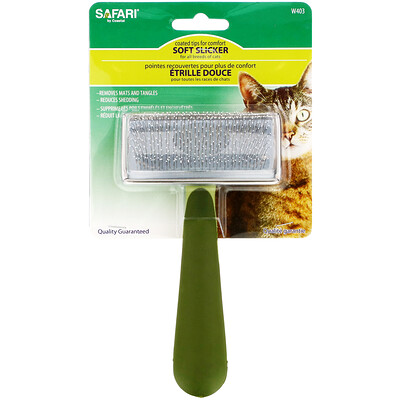 Safari Soft Slicker Brush for All Breeds of Cats, 1 Slicker Brush