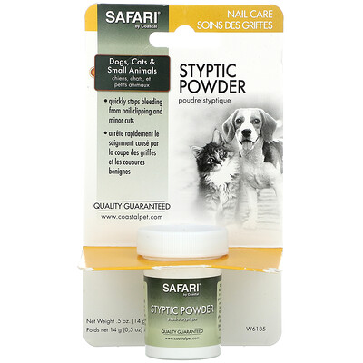 

Safari Styptic Powder for Dogs, Cats and Small Animals , .5 oz (14 g)