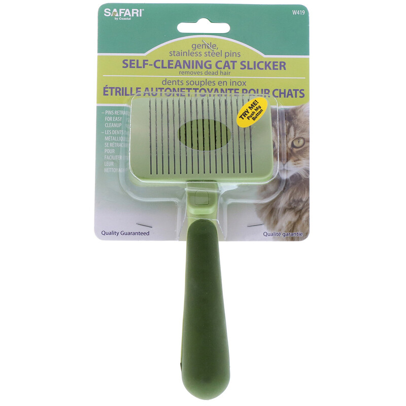 Safari, SelfCleaning Cat Slicker Brush, 1 Slicker Brush iHerb