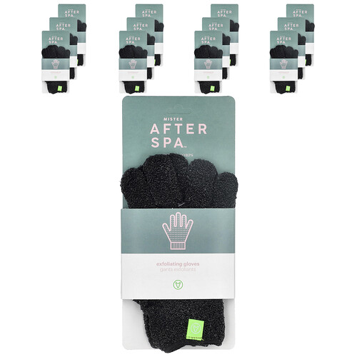 AfterSpa, Peeling-Handschuhe, schwarz, 12 Paar