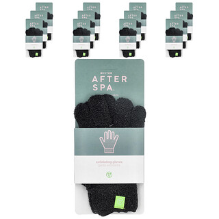 AfterSpa（アフタースパ）, 角質ケアグローブ、ブラック、12組