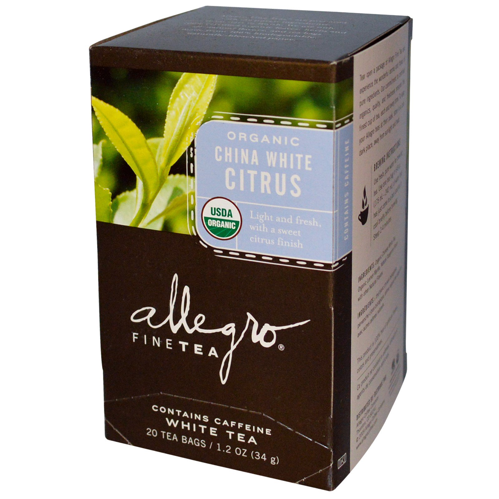 Allegro Tea Organic Earl Grey Tea Bags, 20 Count