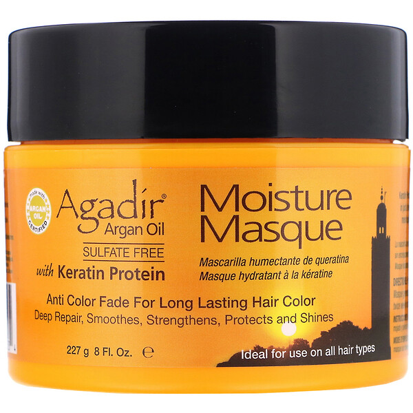 Agadir‏, Argan Oil, Moisture Masque with Keratin Protein, 8 fl oz (227 g)