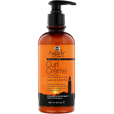 Agadir Argan Oil, Styling Curl Creme, 10 fl oz (295.7 ml)