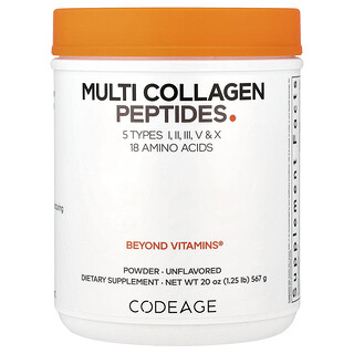 Codeage, Multi Collagen Peptides Powder, Unflavoured, 567 g