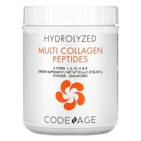 CodeAge‏, Hydrolyzed, Multi Collagen Peptides, Unflavored, 20 oz (567 g)