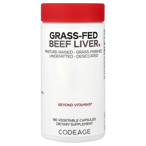 Codeage, Grass-Fed Beef Liver, 500 mg , 180 Capsules