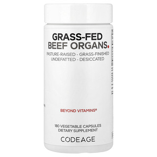 Codeage, Grass-Fed Beef Offal, 180 Vegetable Capsules