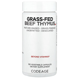 Codeage, Thymus de Gado Criado no Pasto, 180 Cápsulas