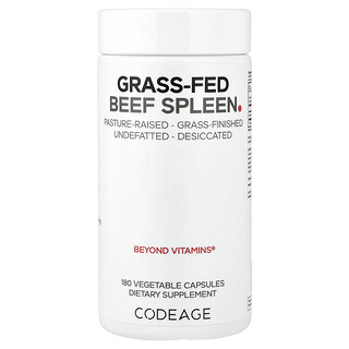 Codeage, 草飼牛脾臟，500 毫克，180 粒膠囊