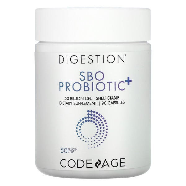 מסייע לעיכול, SBO ‎Probiotic‎+‎, מכילה 50 מיליארד יחידות יוצרות מושבה, 90 כמוסות